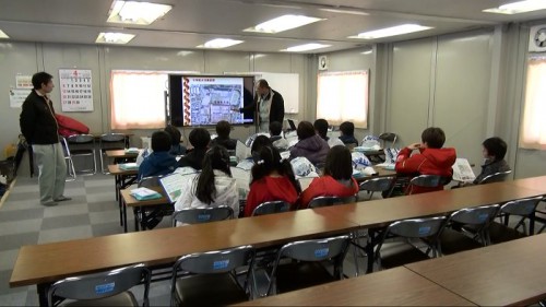 平岸配水池耐震工事作業所　現場見学1